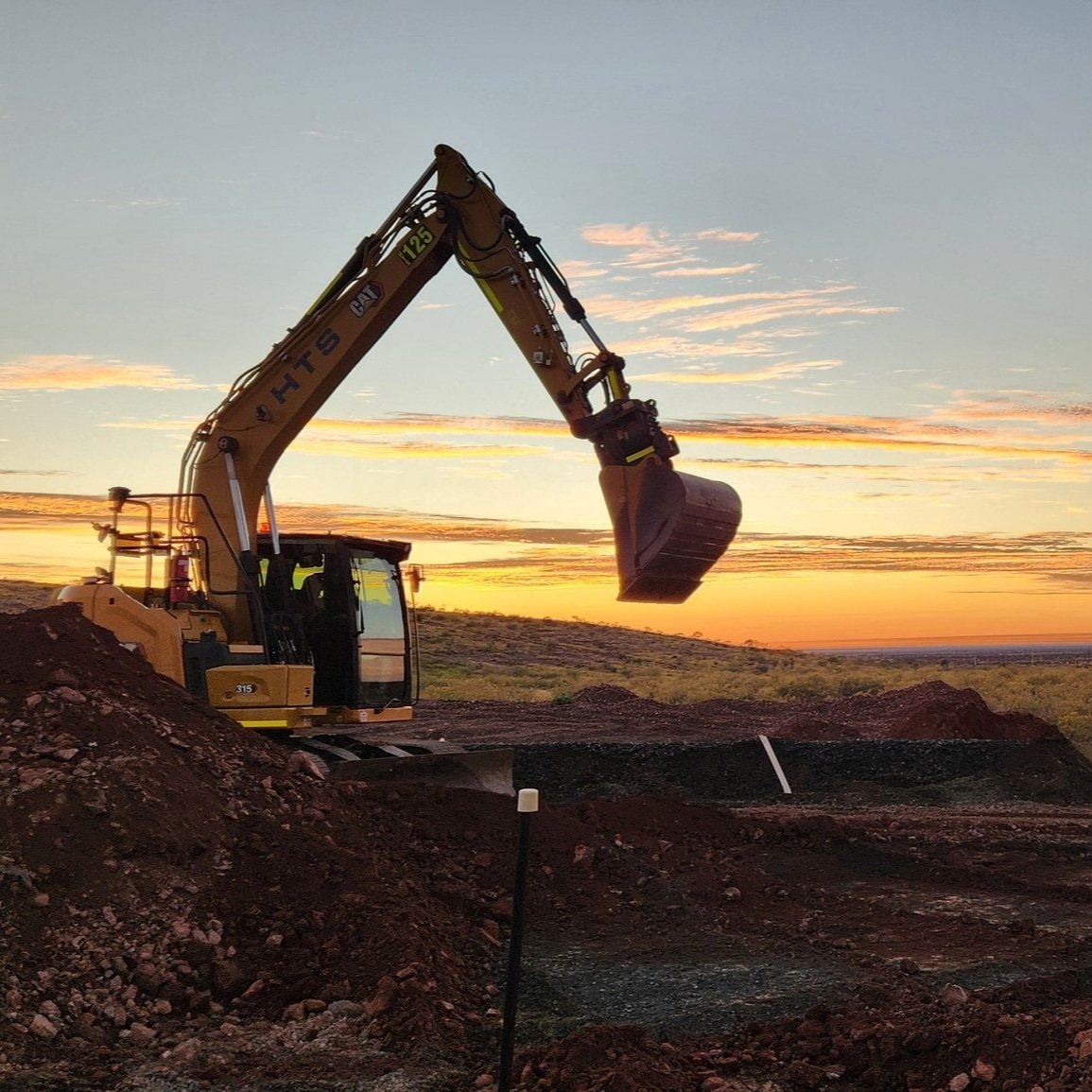 Remote industrial facility lit for night works